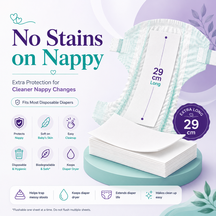 Babymoon Disposable Flushable Diaper Liners | Biodegradable Bamboo Nappy Diaper Liners