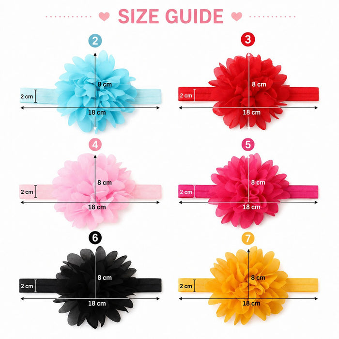 Babymoon Flower Hairbands Headbands (Set of 6)