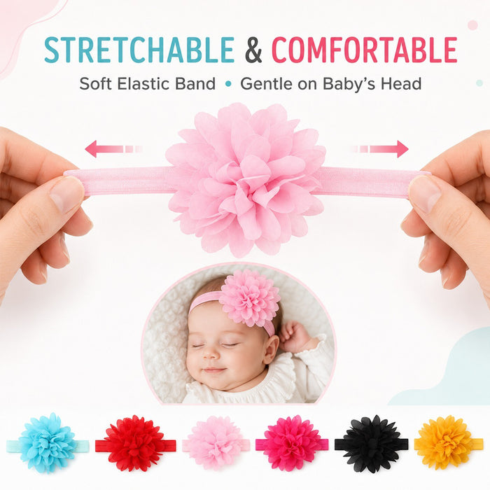 Babymoon Flower Hairbands Headbands (Set of 6)
