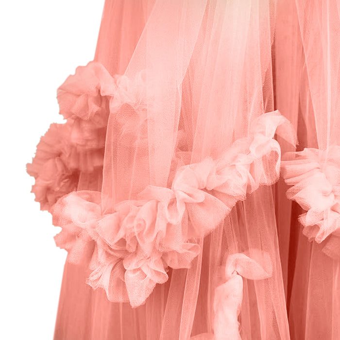 Babymoon Fluffy Off Shoulder Maternity Gown Dress | Pink