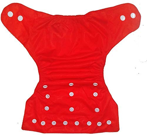 Babymoon Free Size Reusable 7 Cloth Diaper with 7 Grey Insert - Pack of 14