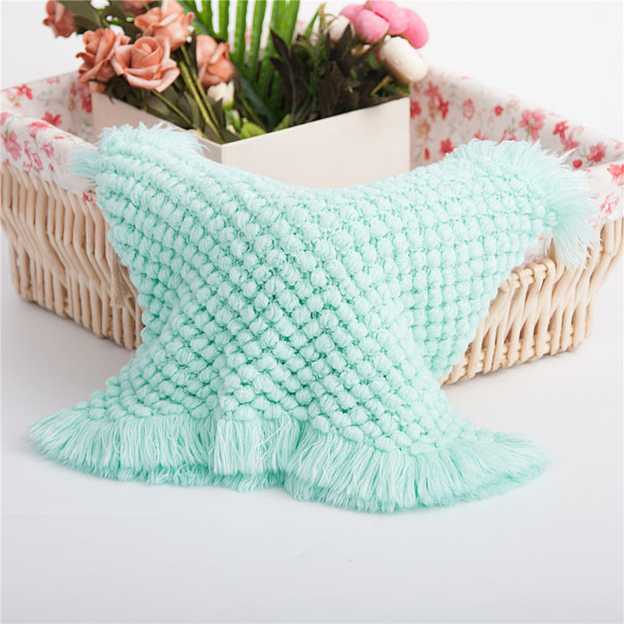 Babymoon Fringe Bubble Layer Basket Filler Baby Photography Blanket | Green