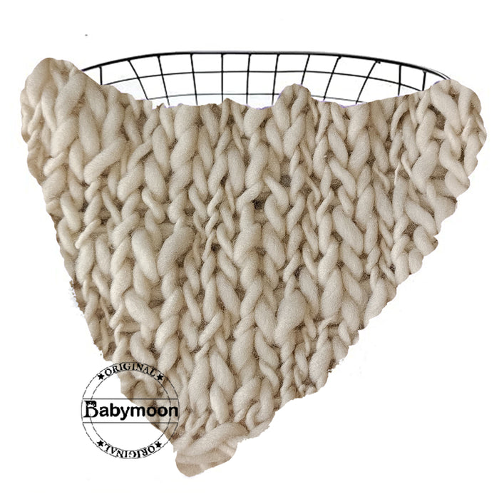 Babymoon | Handspun Layer | Basket Filler | Baby Photography Blanket | Beige