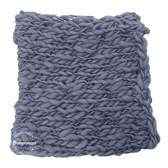 Babymoon | Handspun Layer | Basket Filler | Baby Photography Blanket | Dark Grey