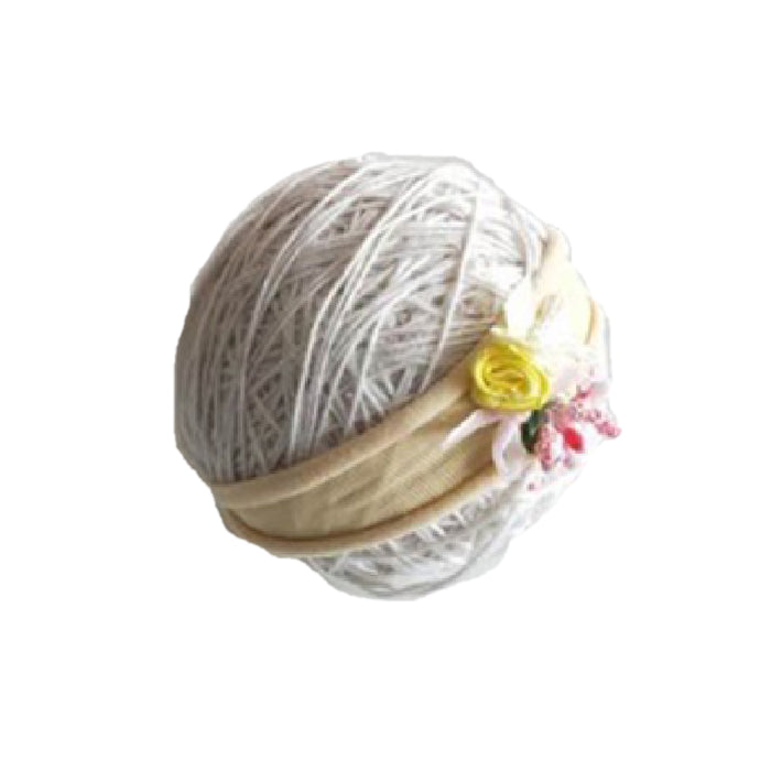 Babymoon Jersey Stretchable Baby Photography Shoot Wrap Cloth With Hairband - Yellow