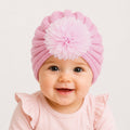 Babymoon Knit Flower Cap  Newborn Photography Crochet Outfit Costume -Pink