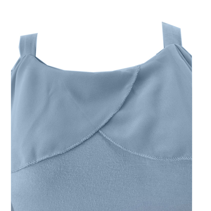 Babymoon Lace Leaky Shoulder Maternity Gown Dress - Blue