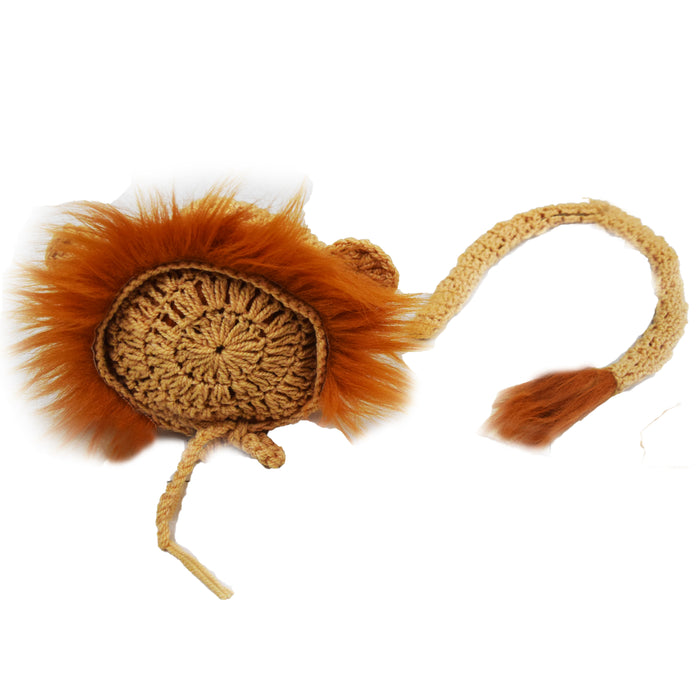 Babymoon Lion Fur Cap New Born Baby Photography Shoot Props Costumes