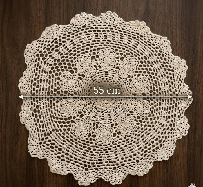 Babymoon Macrame Photography Mat - White