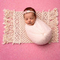 Babymoon Macrame Rectangular Mat Photography Layer - Offwhite