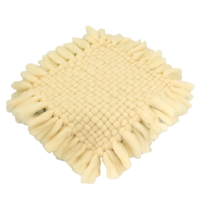 Babymoon Marino Wool Pineapple Layer Basket Filler Baby Photography Blanket | Light Yellow
