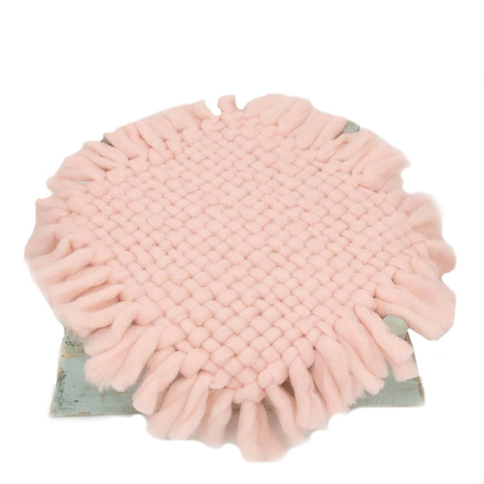 Babymoon Marino Wool Pineapple Layer Basket Filler Baby Photography Blanket | Pink