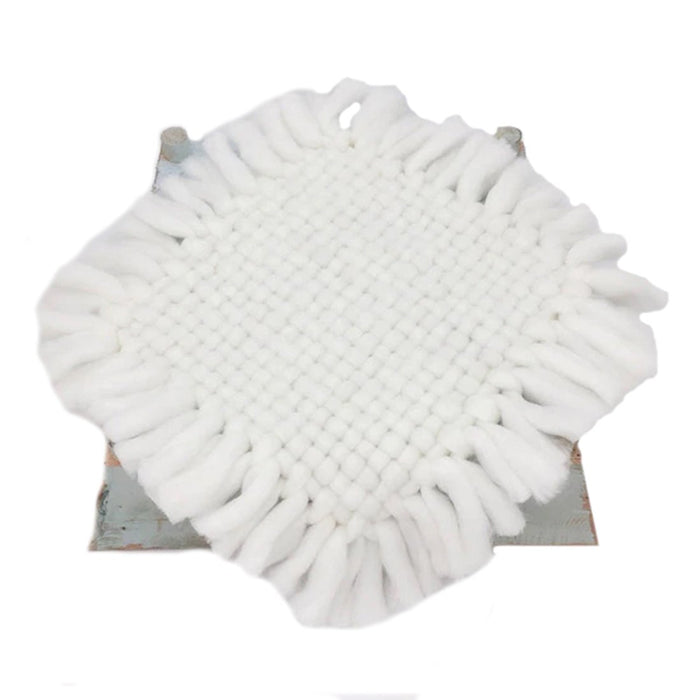 Babymoon Marino Wool Pineapple Layer Basket Filler Baby Photography Blanket | White