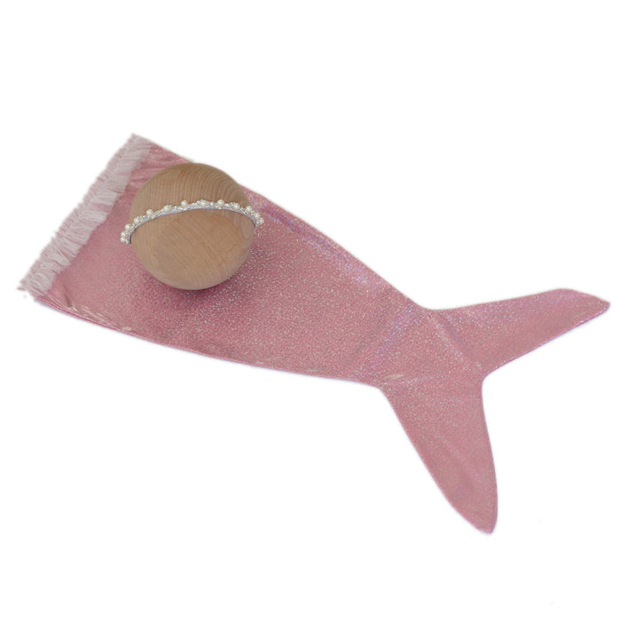 Babymoon Mermaid with Hairband Baby Photography Costume -Pink