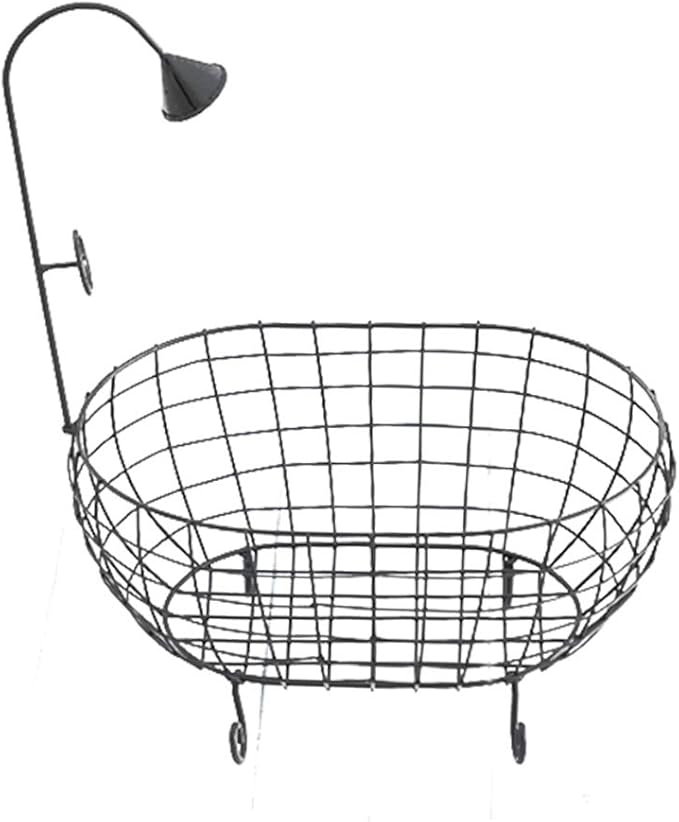 Babymoon Metal Bath Tub with Shower| Without Foam | Baby Basket Photography Prop | Black