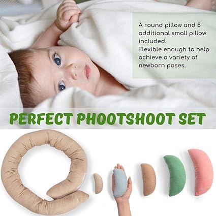 Babymoon Moon & Round Posing Pillow Photoshoot Prop - Multicolor