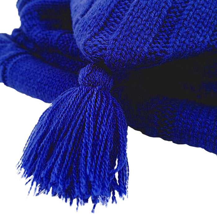 Babymoon Organic Knitted Woollen Swaddle Sleeping Bag | 0-3M  - Blue