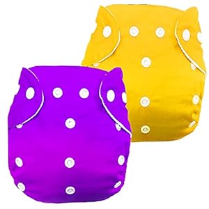 Babymoon (Pack of 2) Washable Adjustable Reusable Cloth Diaper