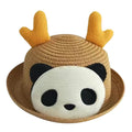 Babymoon Panda Baby Summer Spring Kids Cap with String | 2-8 Years | Brown