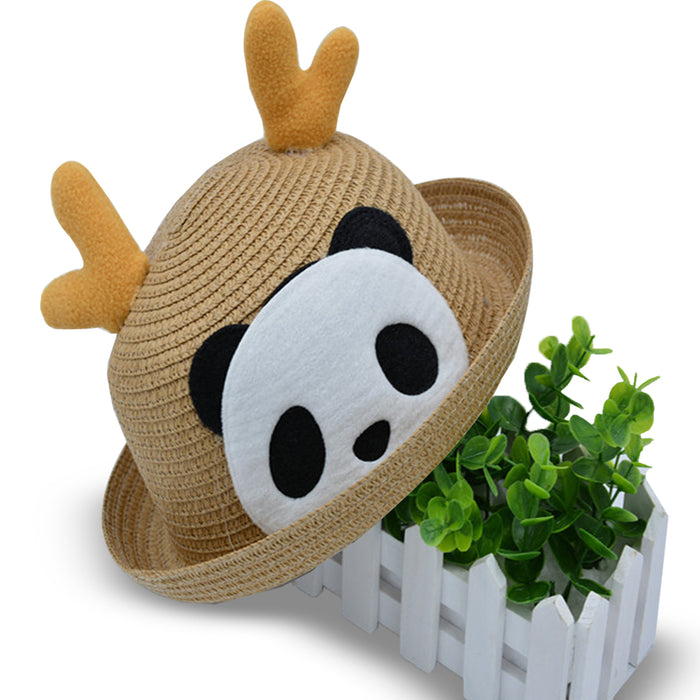 Babymoon Panda Baby Summer Spring Kids Cap with String | 2-8 Years | Brown