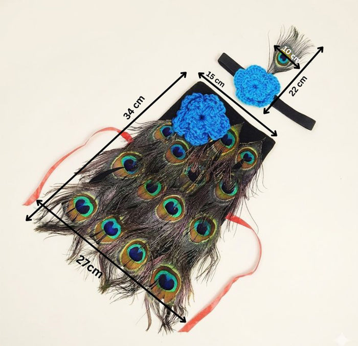 Babymoon Peacock Krishna Feathers Newborn Photography Outfit Costume