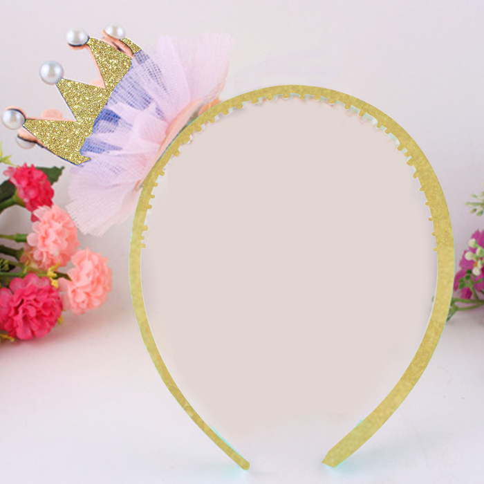 Babymoon Princess Girl’s Pearl Crown Headband | Hair Accessories | Gold