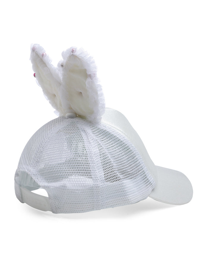 Babymoon Rabbit Ears Summer Cap Hat - White