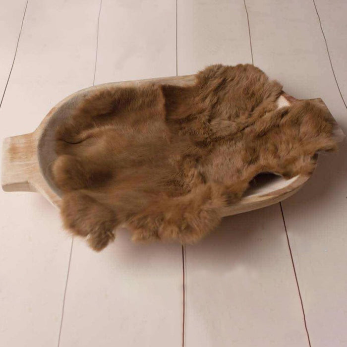 Babymoon Rabbit Fur | Basket Filler | Baby Photography Props | Brown