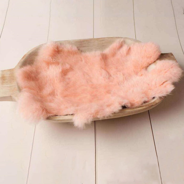 Babymoon Rabbit Fur | Basket Filler | Baby Photography Props | Light Peach