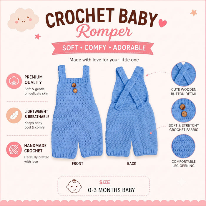 Babymoon Romper Outfit Photography Costume - Blue
