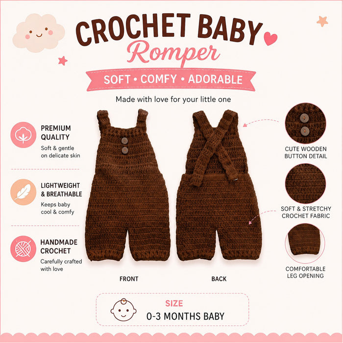 Babymoon Romper Outfit Photography Costume - Brown