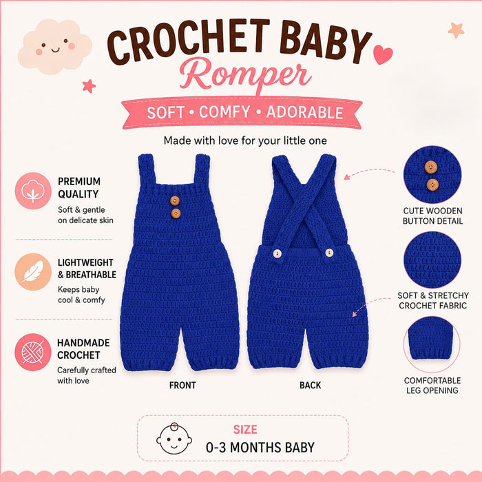 Babymoon Romper Outfit Photography Costume - Darkblue