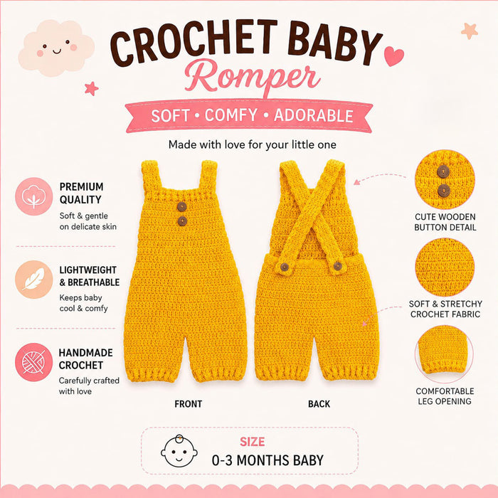 Babymoon Romper Outfit Photography Costume - Yellow