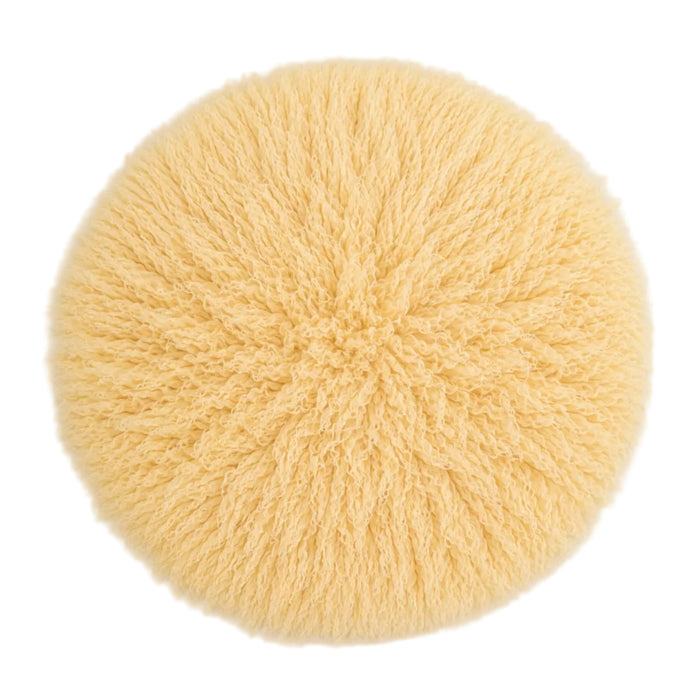 Babymoon Round Wool Flokati Fur Blanket | Photoshoot Props | Yellow