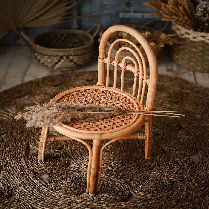 Babymoon Rustic Cane Chair | Wooden Properties | Baby Photography Props
