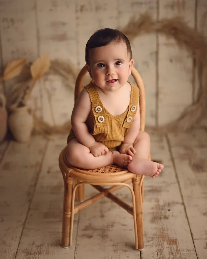 Babymoon Rustic Cane Chair | Wooden Properties | Baby Photography Props