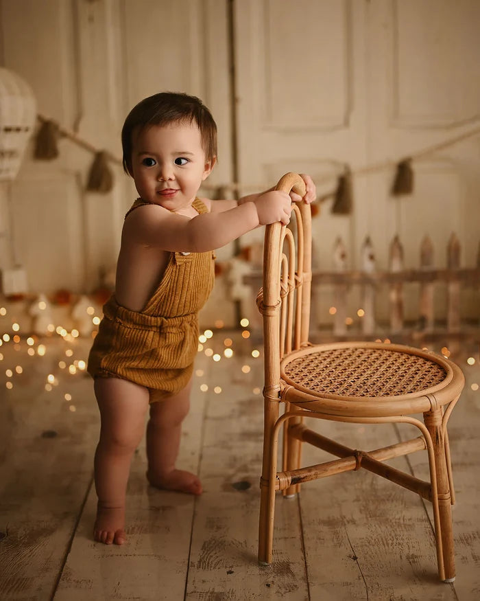 Babymoon Rustic Cane Chair | Wooden Properties | Baby Photography Props