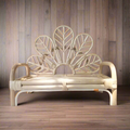 Babymoon Rustic Cane Floral Sofa | Wooden Properties | Baby Photography Props