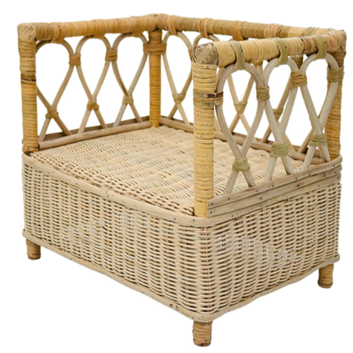 Babymoon Rustic Cane King Sofa | Wooden Properties | Baby Photography Props