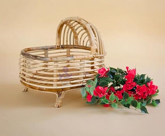 Babymoon Rustic Cane Stroller | Wooden Properties | Baby Photography Props