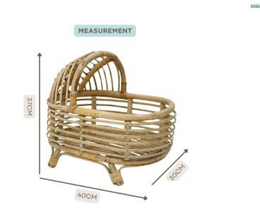 Babymoon Rustic Cane Stroller | Wooden Properties | Baby Photography Props