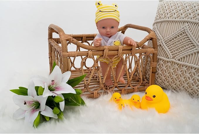 Babymoon Rustic Cane Wooden Bed | Wooden Properties | Baby Photography Props