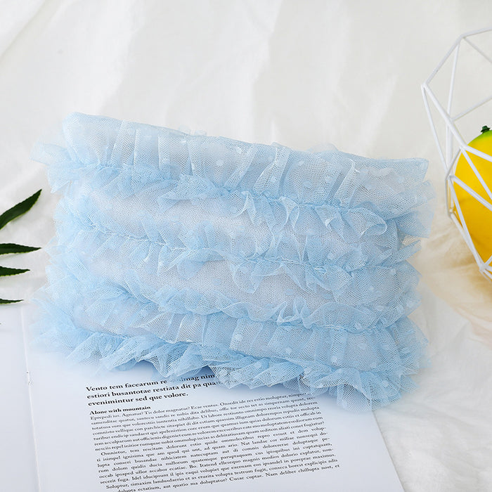Babymoon Set of 2 | Baby Net Frill Pillow with Bonnet | Baby Photoshoot Props | Blue