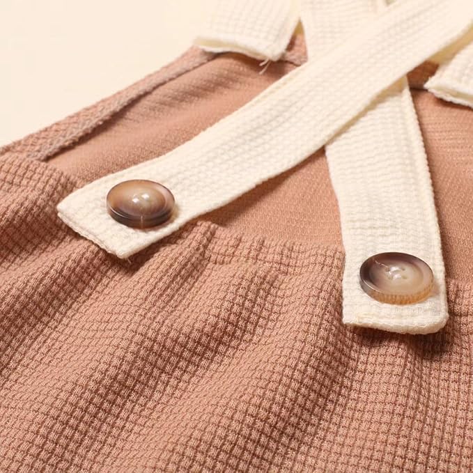 Babymoon | Set of 2 | French Cap & Pant | Baby Photography Props | Costume | Light Brown