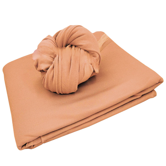 Babymoon Set of 2 | Milk Velvet Stretchable Wrap with Layer | Baby Photoshoot Props | Coffee