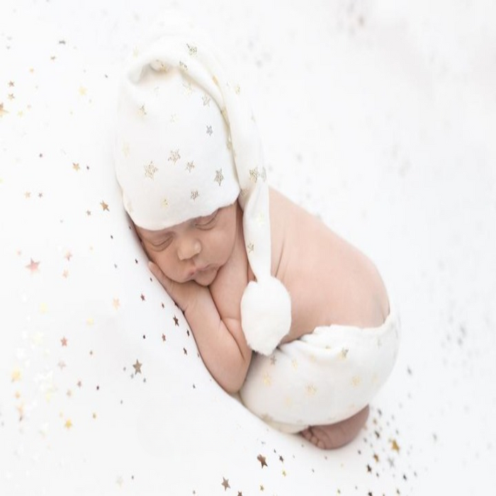 Babymoon Set of 2 | Starry Wrap and Layer | Baby Photography Props | White