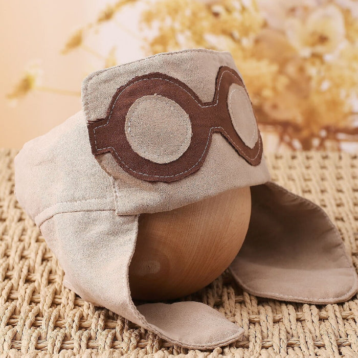 Babymoon Set of 3 | Avaitor Costume | Suspender, Hat, Scarf | Baby Photoshoot Props | 0-1 Month