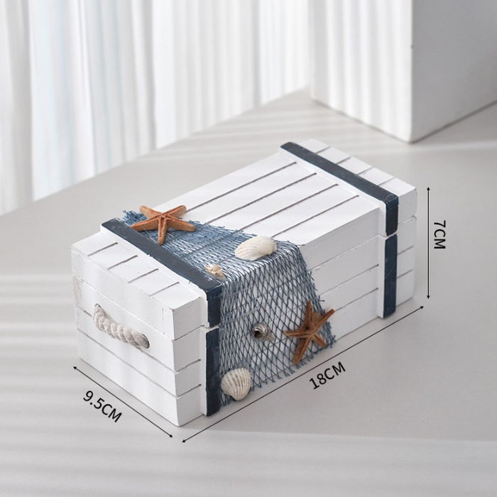 Babymoon Set of 3 Mediterranean Sailing Suitcase Storage Box | Beach Sea Style | Photoshoot Props
