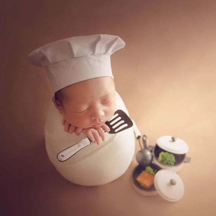 Babymoon Set of 5 Baker’s Chef Theme Utensils Combo | Kitchen Set | New Born Photoshoot Props