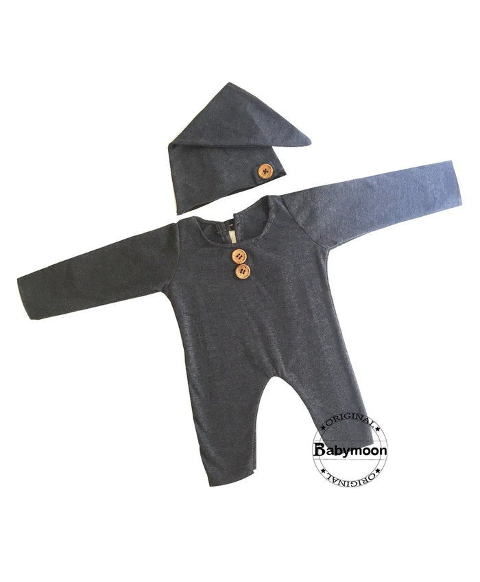 Babymoon Strechable Bodysuit and Hat New Born Outfits Costumes